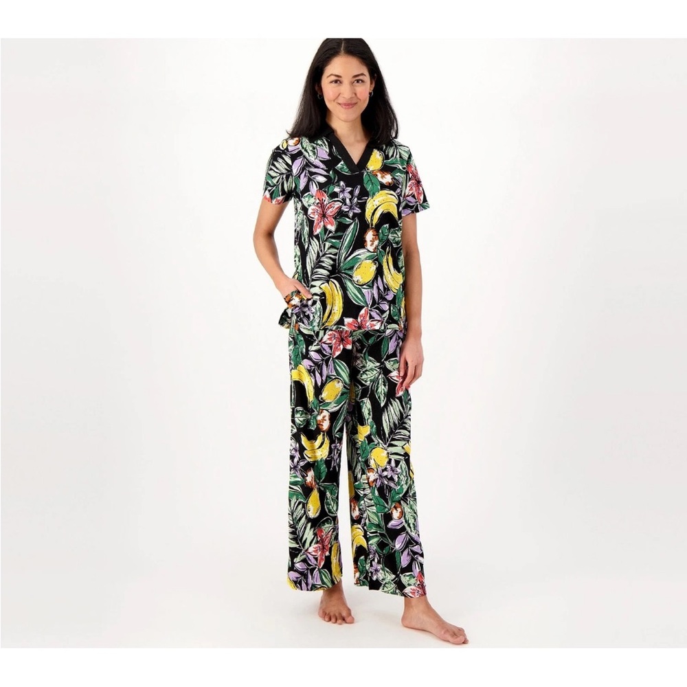 Cuddl Duds Tropical Fruit Print Pajama Set